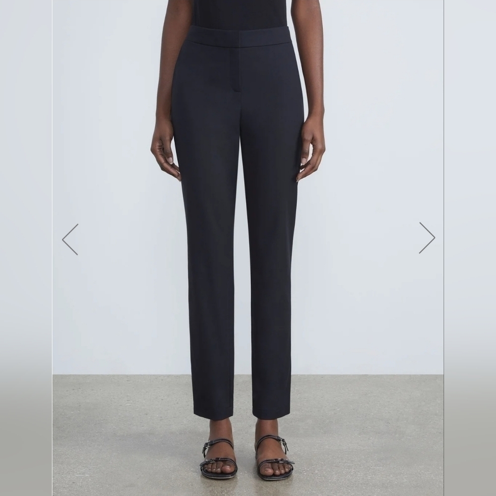 NWOT LAFAYETTE 148 ACCLAIMED STRETCH Manhattan PANTs Black 10